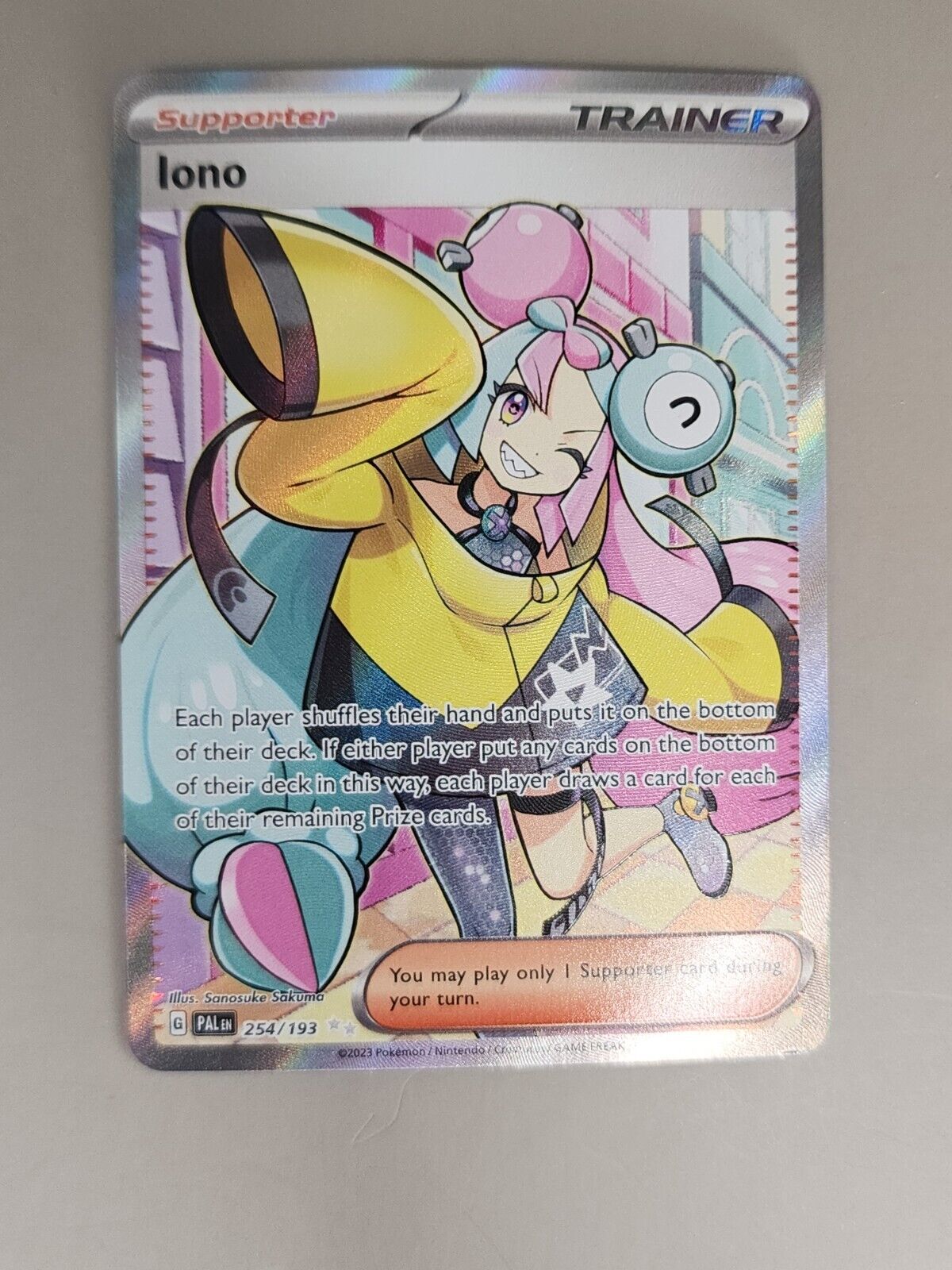 Iono 254/193, Full Art, Lightly Played, Sv02: Paldea Evolved Holo