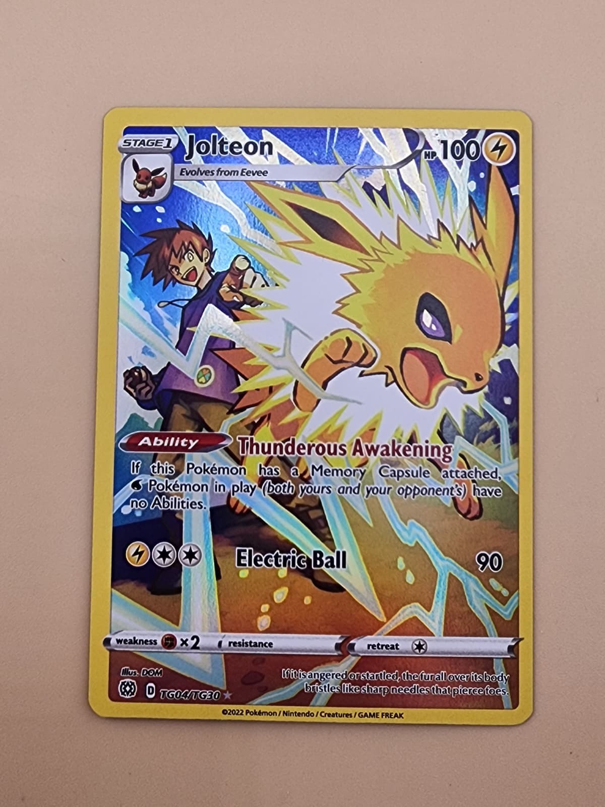 Jolteon TG04/TG30 Swsh09:Brilliant Stars Trainer Gallery Holo Lightly Played (LP