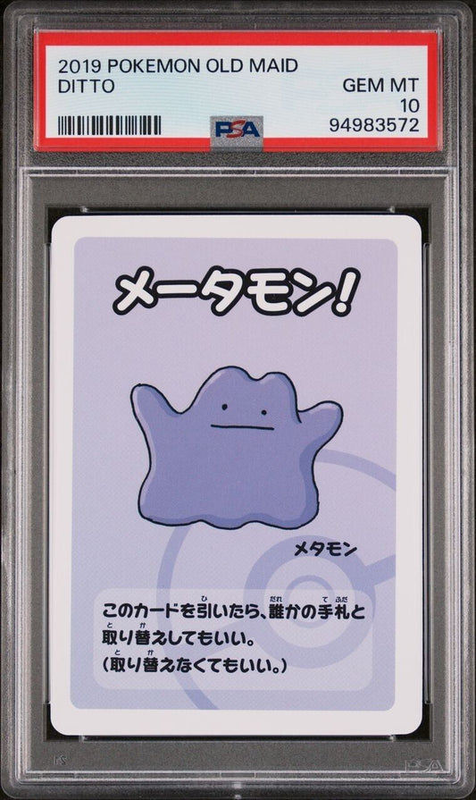 Pokemon Japanese Ditto Old Maid Pokemon Center Babanuki PSA 10 GEM MINT