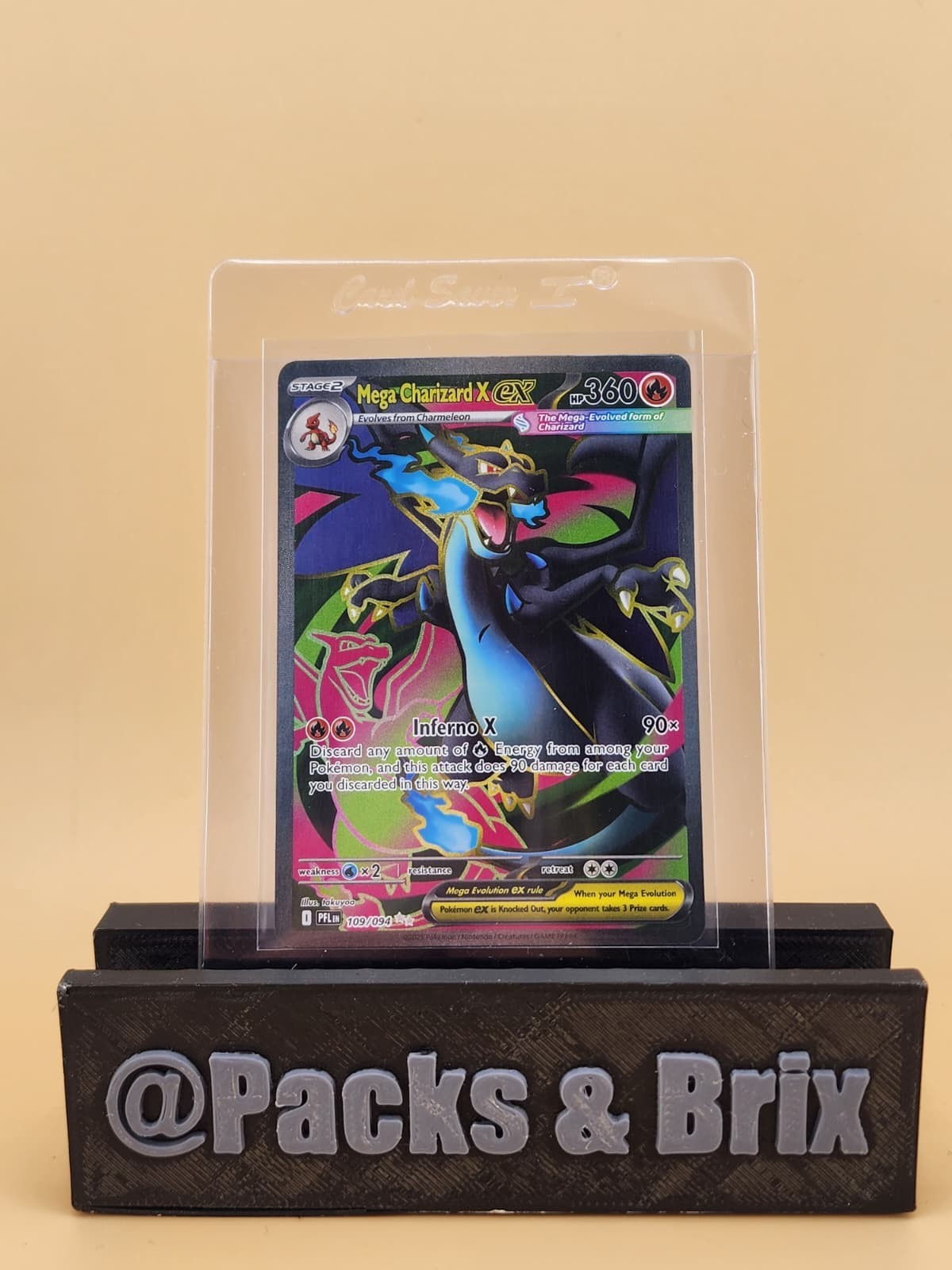 Mega Charizard X ex 109/094 Me02: Phantasmal Flames Holo Near Mint NM