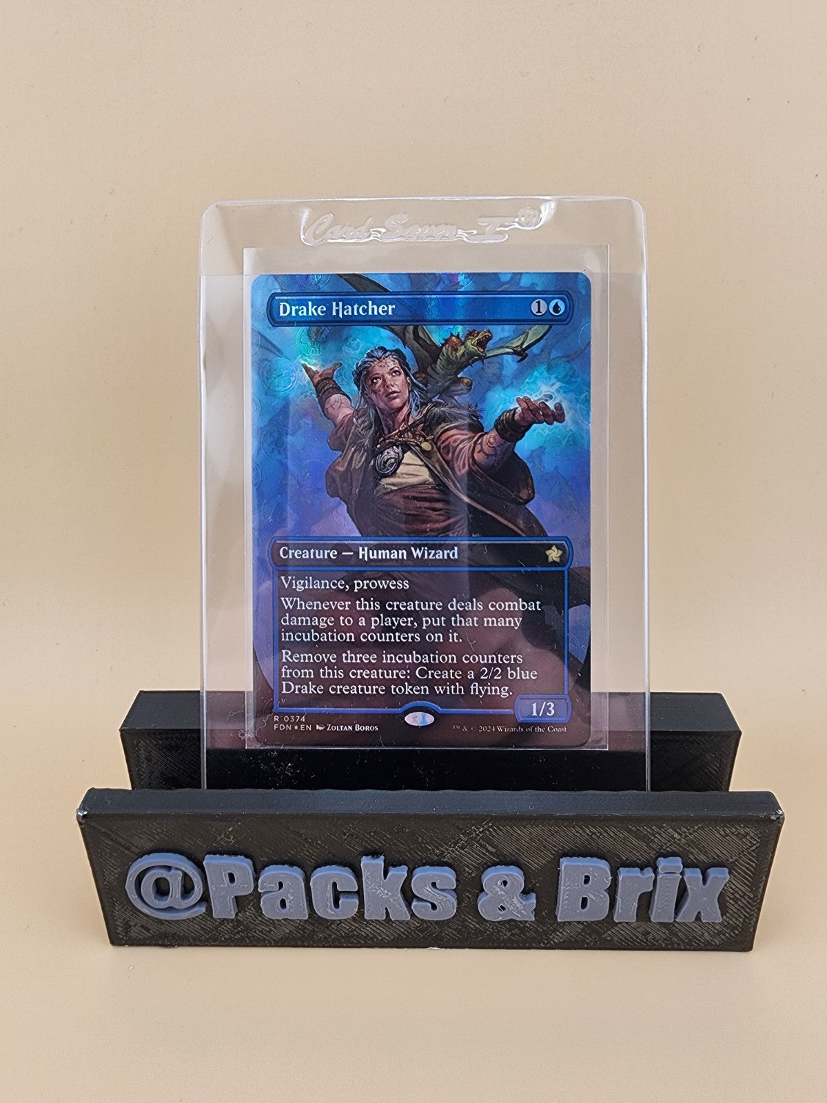 Drake Hatcher (Borderless) (Mana Foil) Foundations Foil NM