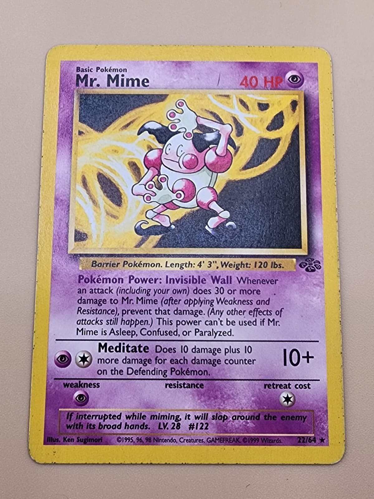 Mr. Mime 22/64 Jungle Regular Moderately Played MP