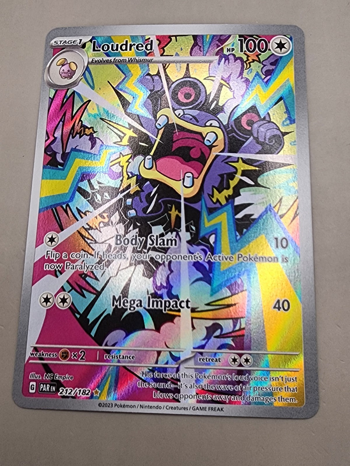 Loudred 212/182 Paradox Rift Holo