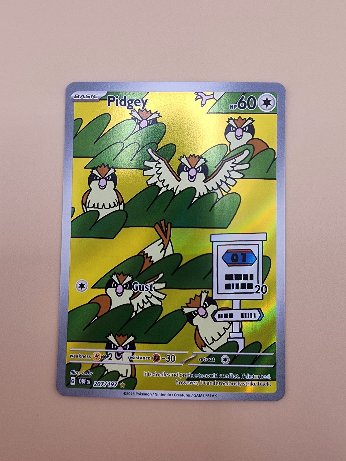 Pidgey 207/197 Sv03: Obsidian Flames Holo