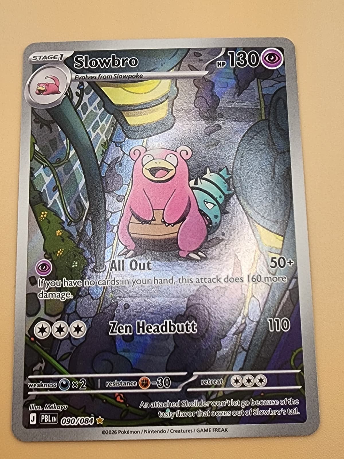 Slowbro 090/084 Me05: Pitch Black Holo Near Mint NM