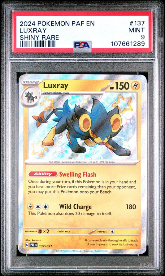 #137 LUXRAY PSA 9 Mint Paldean Fates