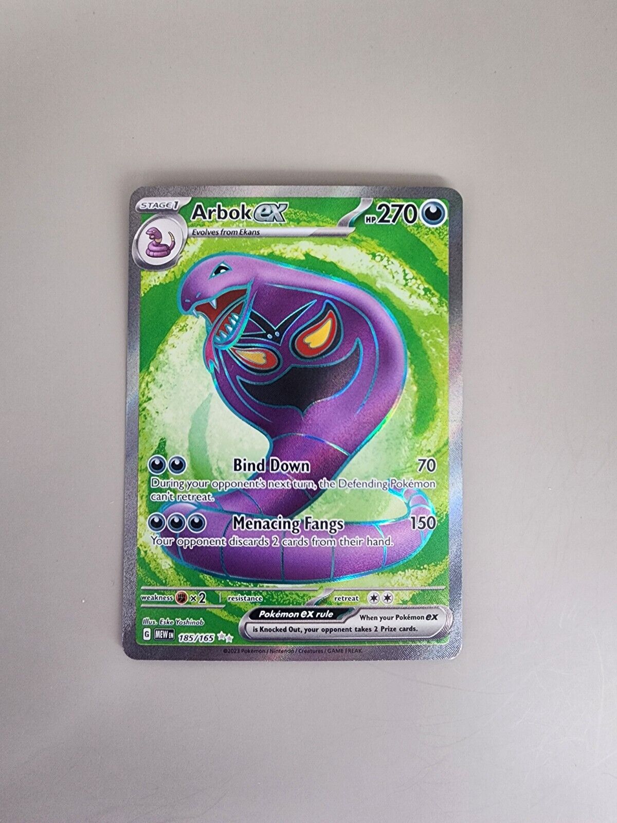 Pokémon TCG Arbok ex Scarlet & Violet-151 185/165 Holo Ultra Rare