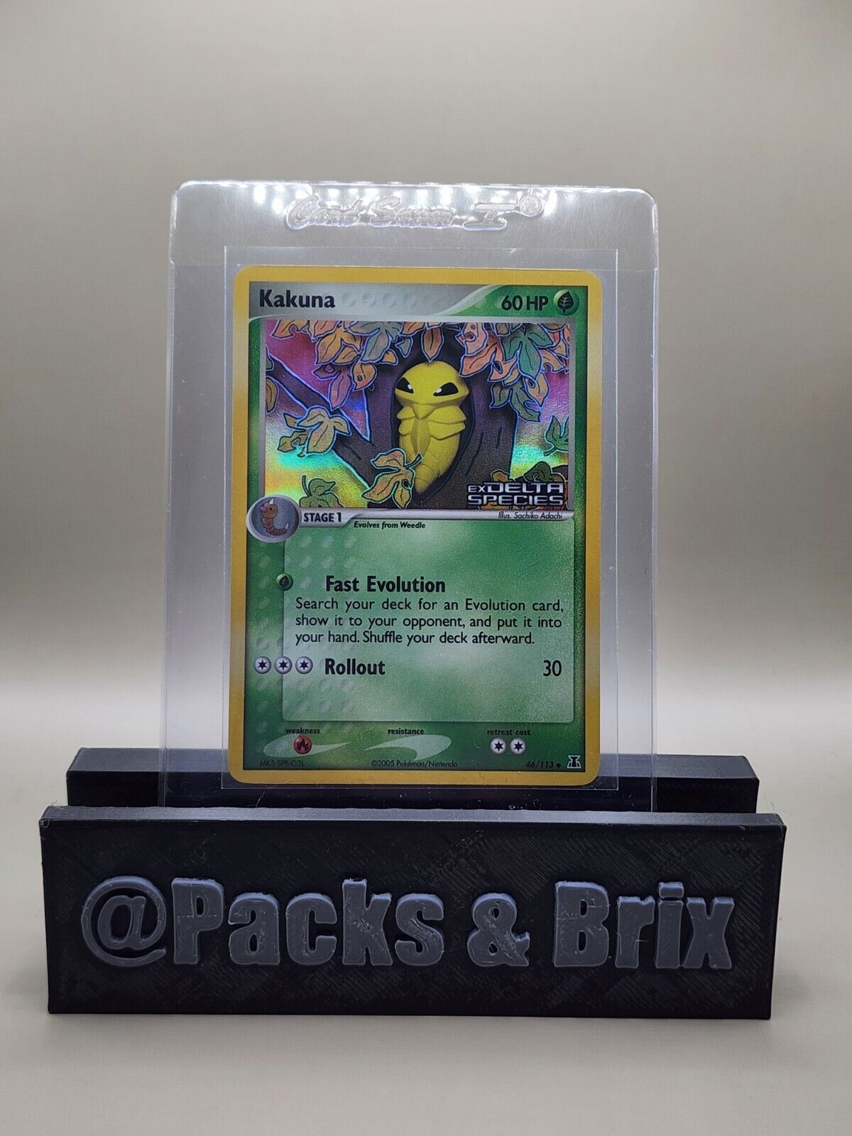 Pokemon - Kakuna - 46/113 - Reverse Holo STAMPED - 2005 Ex Delta Species - NM