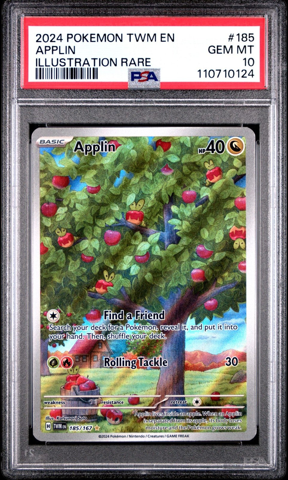 Applin 185/167 Twilight Masquerade Holo PSA 10