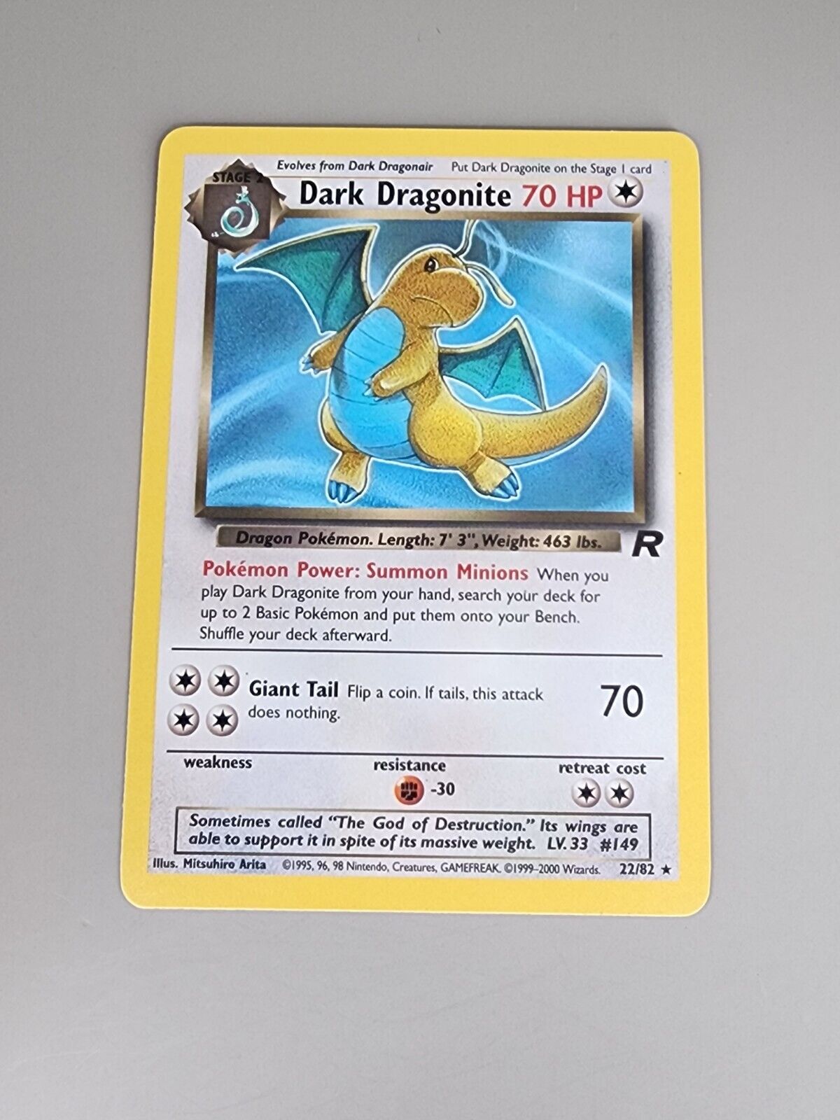 Pokémon TCG Dark Dragonite Team Rocket 22/82 Regular Unlimited Rare