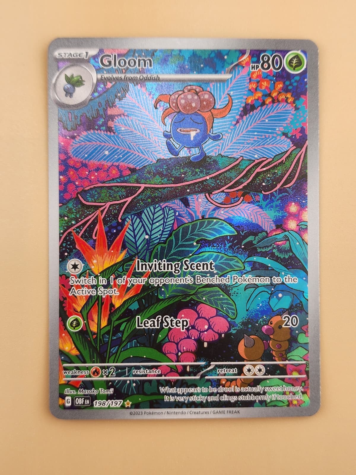Gloom 198/197 SV03: Obsidian Flames Holo Near Mint NM