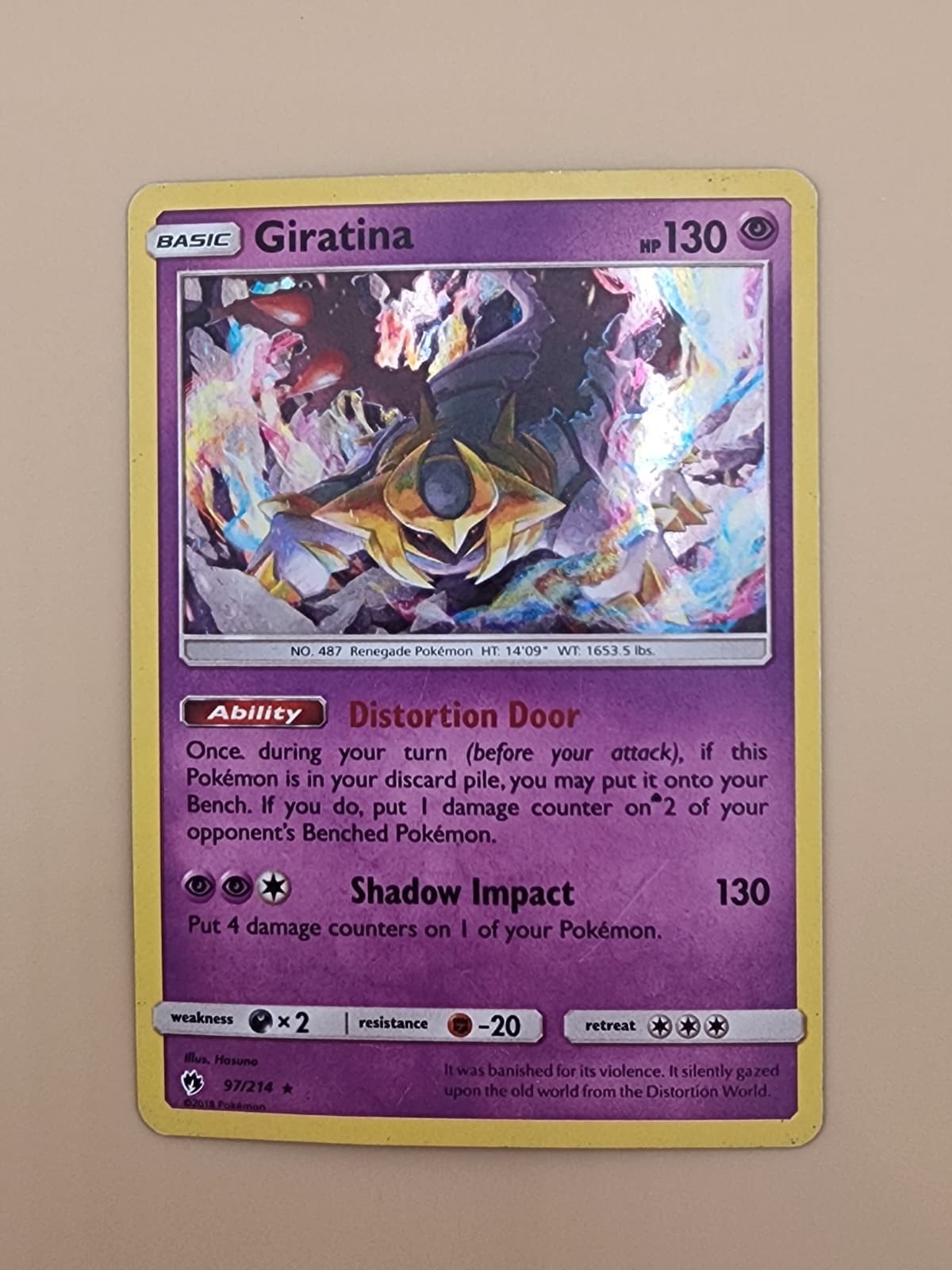 Giratina 97/214 Sm-Lost Thunder Holo Lightly Played (LP)