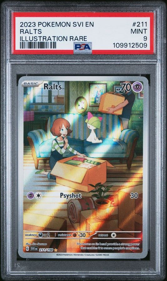 Ralts 211/198 Sv01: Scarlet & Violet Base Set Holo PSA 9