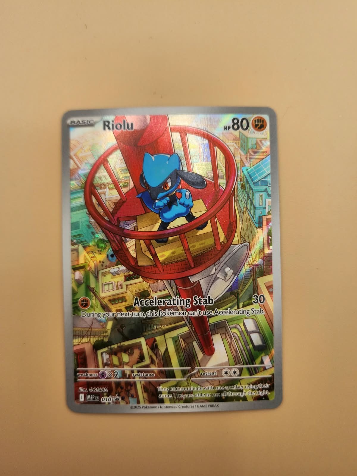Riolu 010 Me: Mega Evolution Promo Holo Near Mint NM