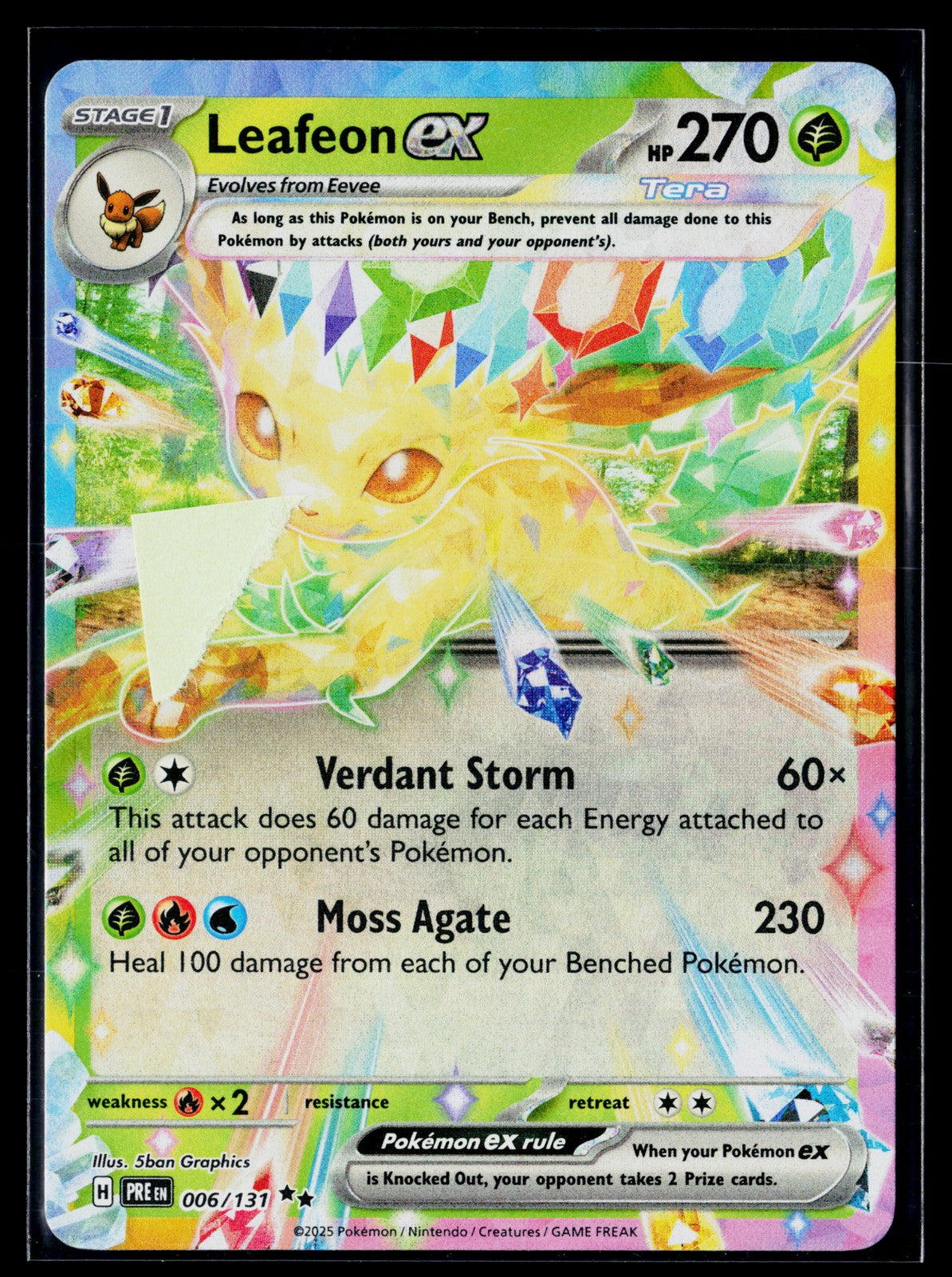 Leafeon ex 006/131 Prismatic Evolutions Holo