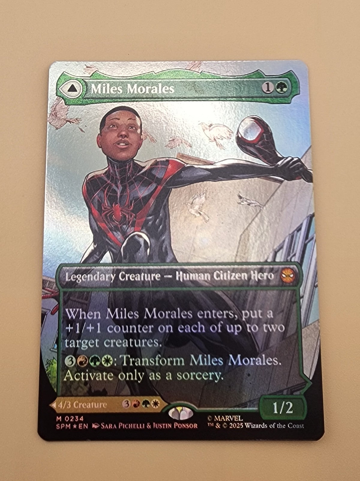 Miles Morales (0234) (Borderless) Marvel's Spider-Man Foil NM