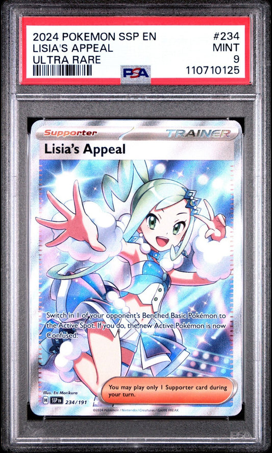Lisia's Appeal 234/191 : Surging Sparks Holo PSA 9