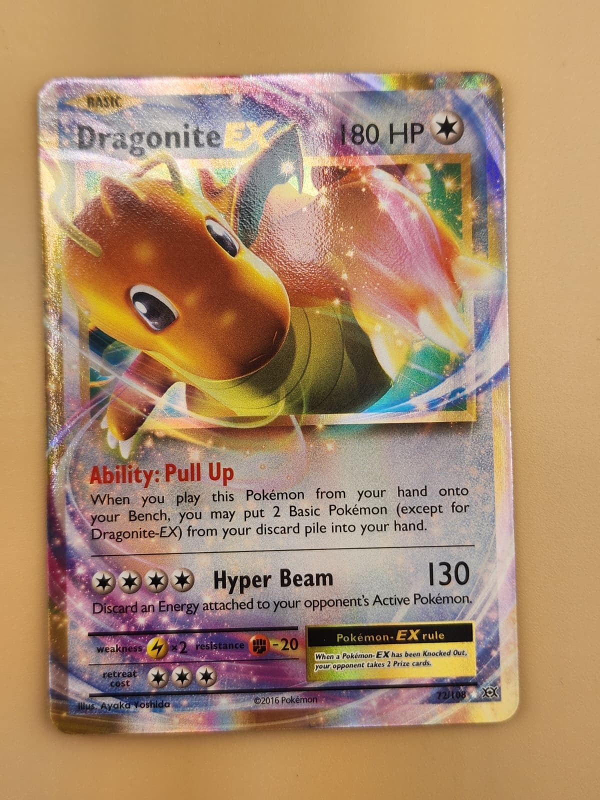 Dragonite EX 72/108 Evolutions Holo Near Mint NM
