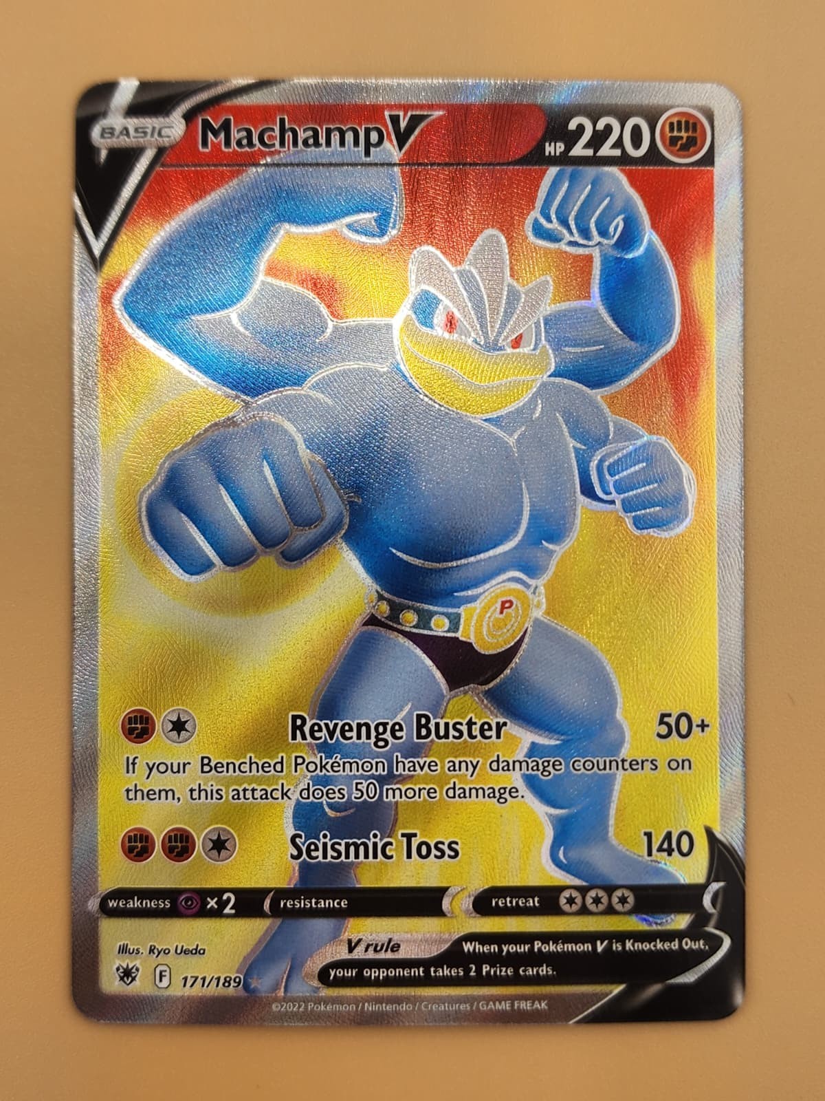 Machamp V (Full Art) 171/189 Swsh10: Astral Radiance Holo Near Mint NM
