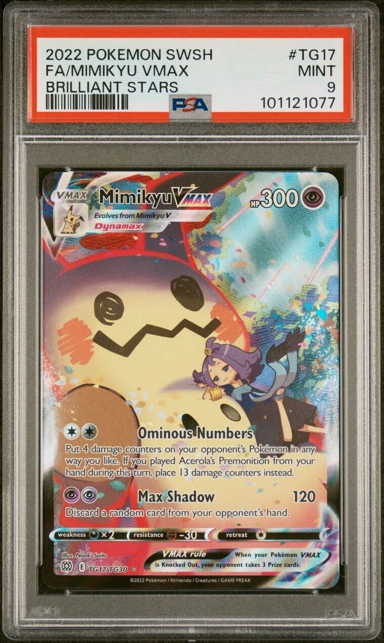 2022 Pokémon SWSH FA Mimikyu VMax 069/172 Brilliant Stars PSA 9