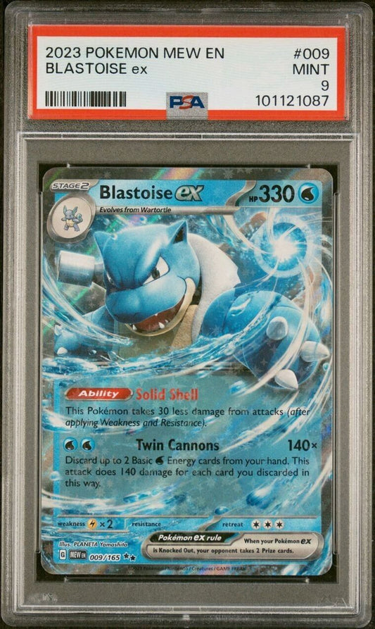 Blastoise ex 009/165 Sv: Scarlet & Violet 151 Holo PSA 9