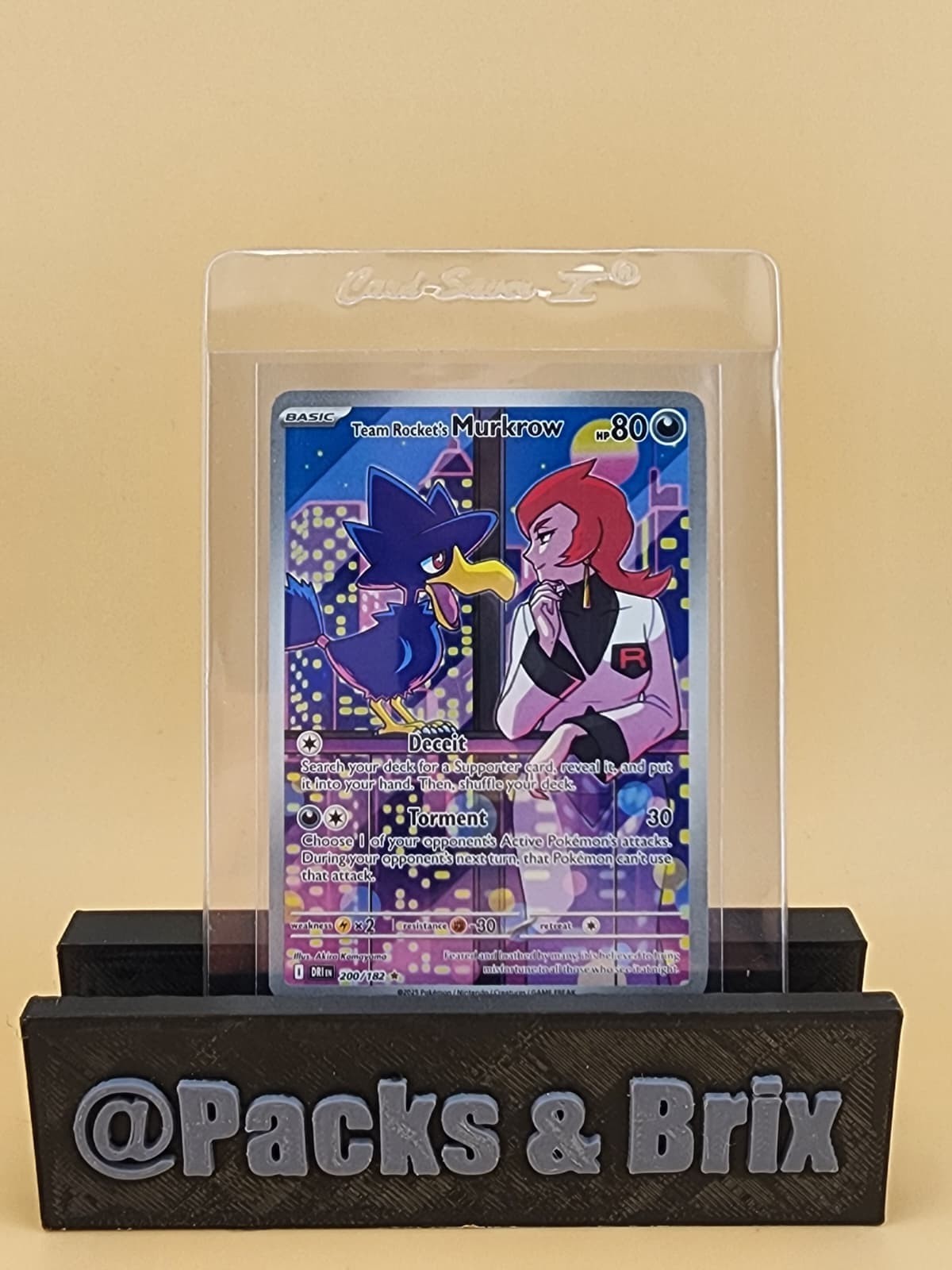 Team Rocket's Murkrow 200/182 Sv10: Destined Rivals Holo Near Mint (NM)