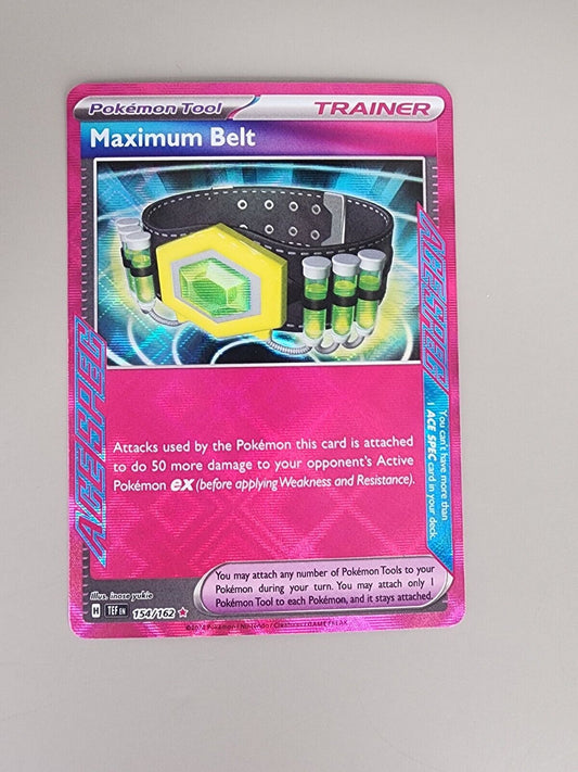 Pokémon TCG Maximum Belt Scarlet & Violet-Temporal Forces 154/162 Holo Ace Rare