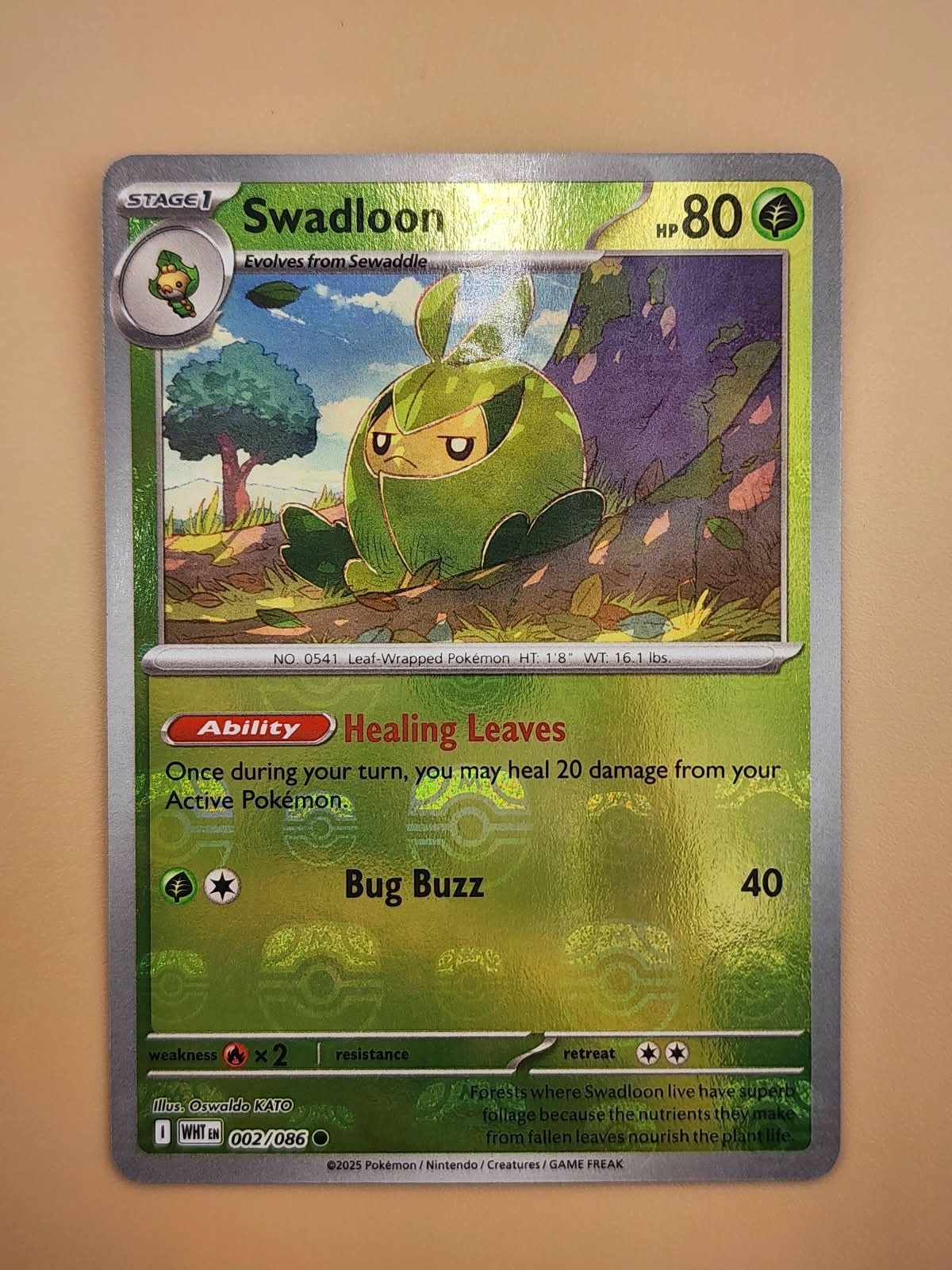 Swadloon 002/086 Sv: White Flare Master Ball Holo Near Mint NM