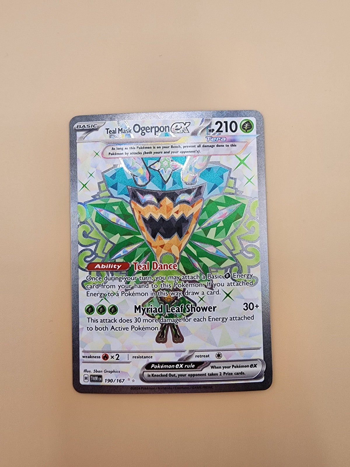 Teal Mask Ogerpon ex 190/167 Sv06: Twilight Masquerade Holo