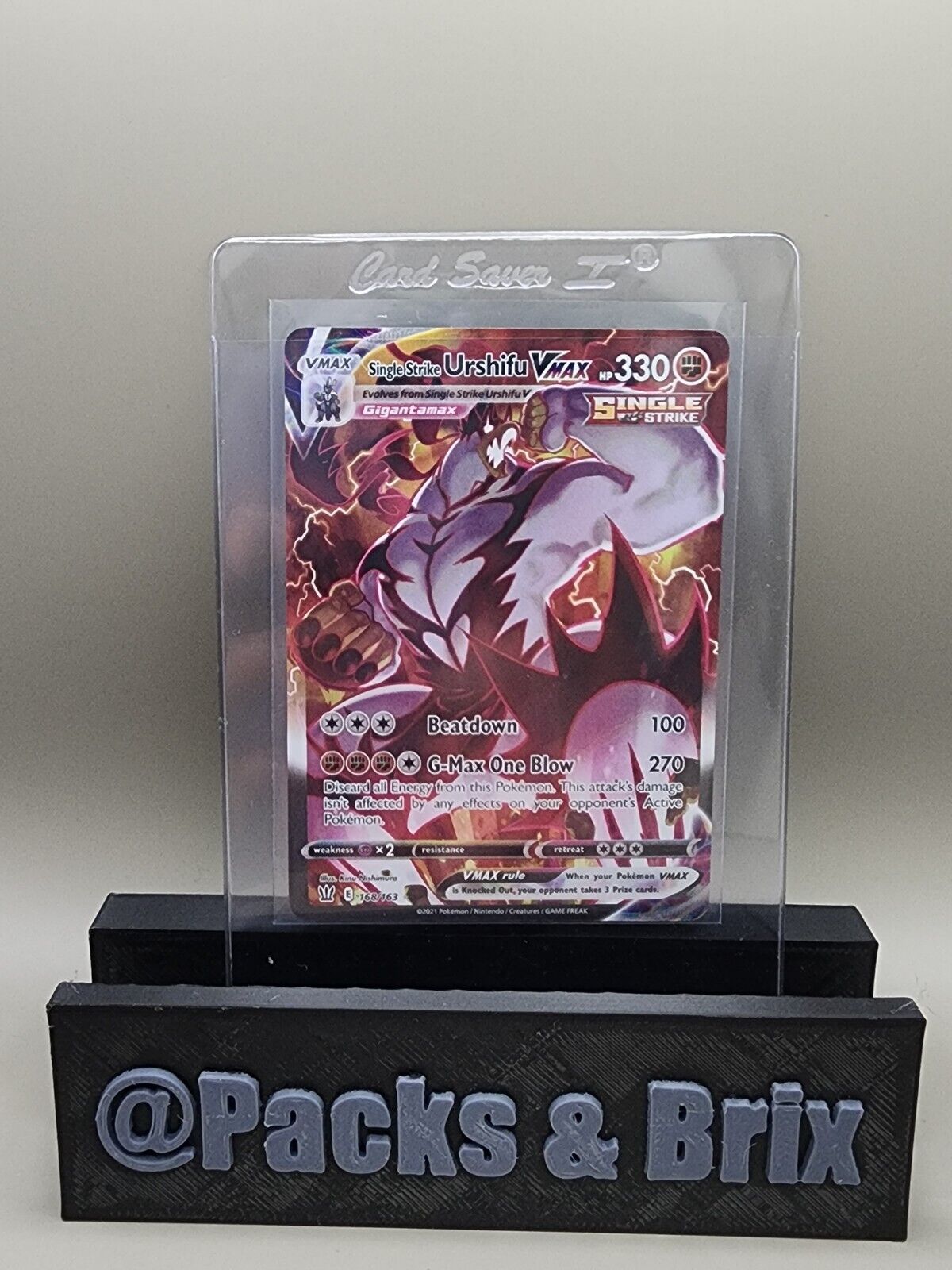 Pokémon TCG Single Strike Urshifu VMAX Sword & Shield - Battle Styles 168/163...