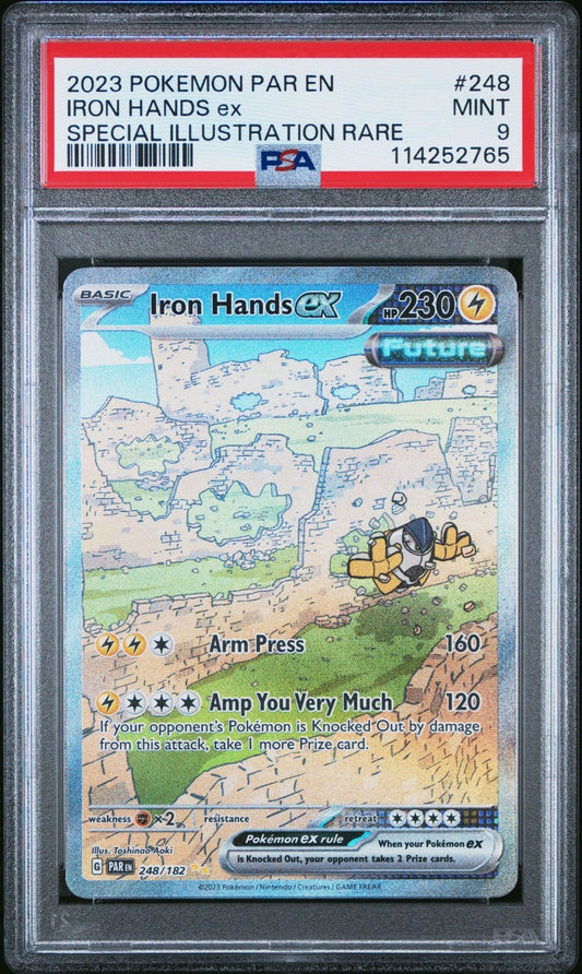 2023 Pokemon Iron Hands Ex SIR 248/182 Scarlet & Violet Paradox Rift PSA 9