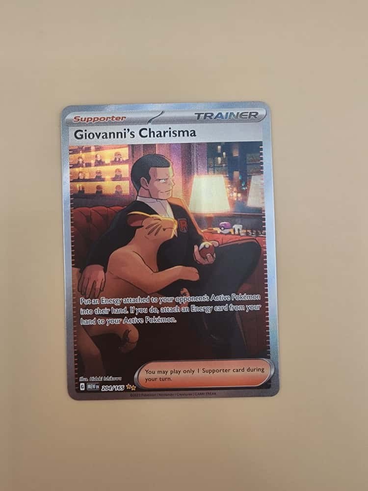 Giovanni's Charisma 204/165 Sv: Scarlet & Violet 151 Holo Near Mint (NM)