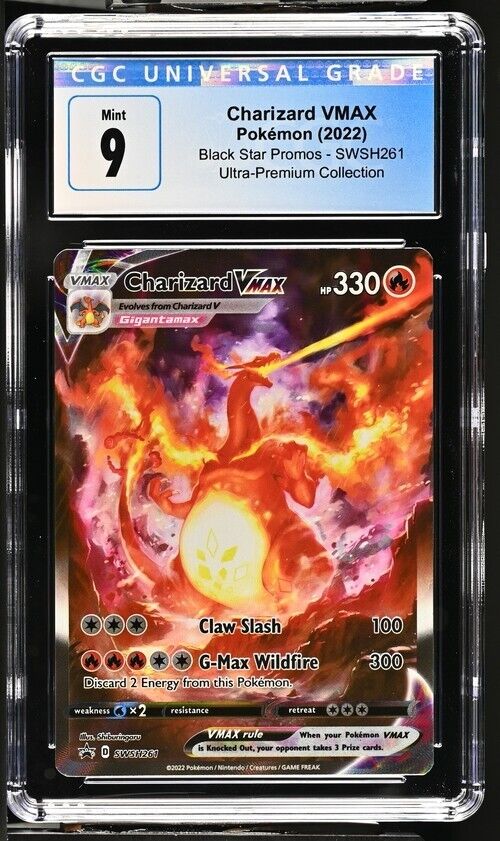 Charizard VMAX SWSH261 CGC 9 Mint Pokémon Card UPC Ultra Premium ENG