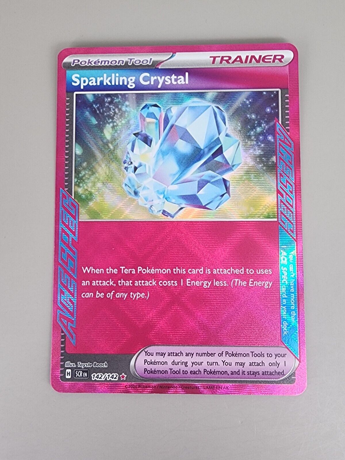 Sparkling Crystal - 142/142 Stellar Crown ACESPEC Holo Rare Trainer - NM/MINT