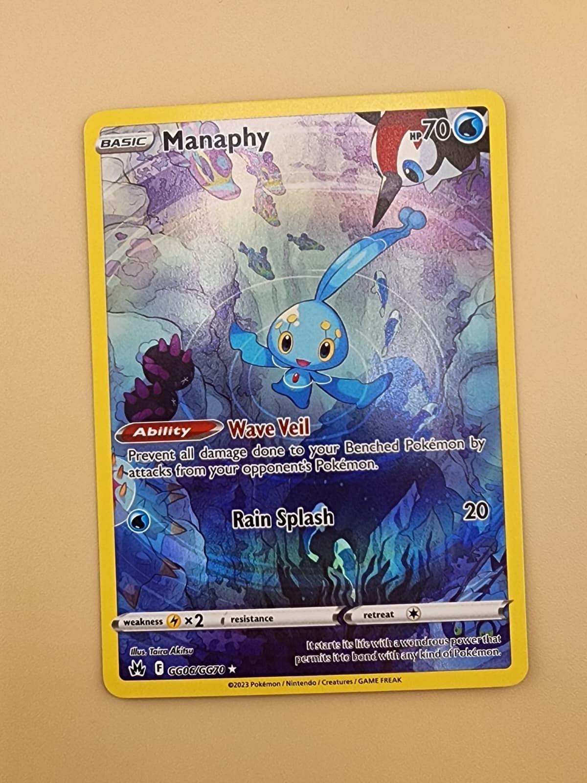Manaphy GG06/GG70 SWSH: Crown Zenith: Galarian Gallery Holo NM
