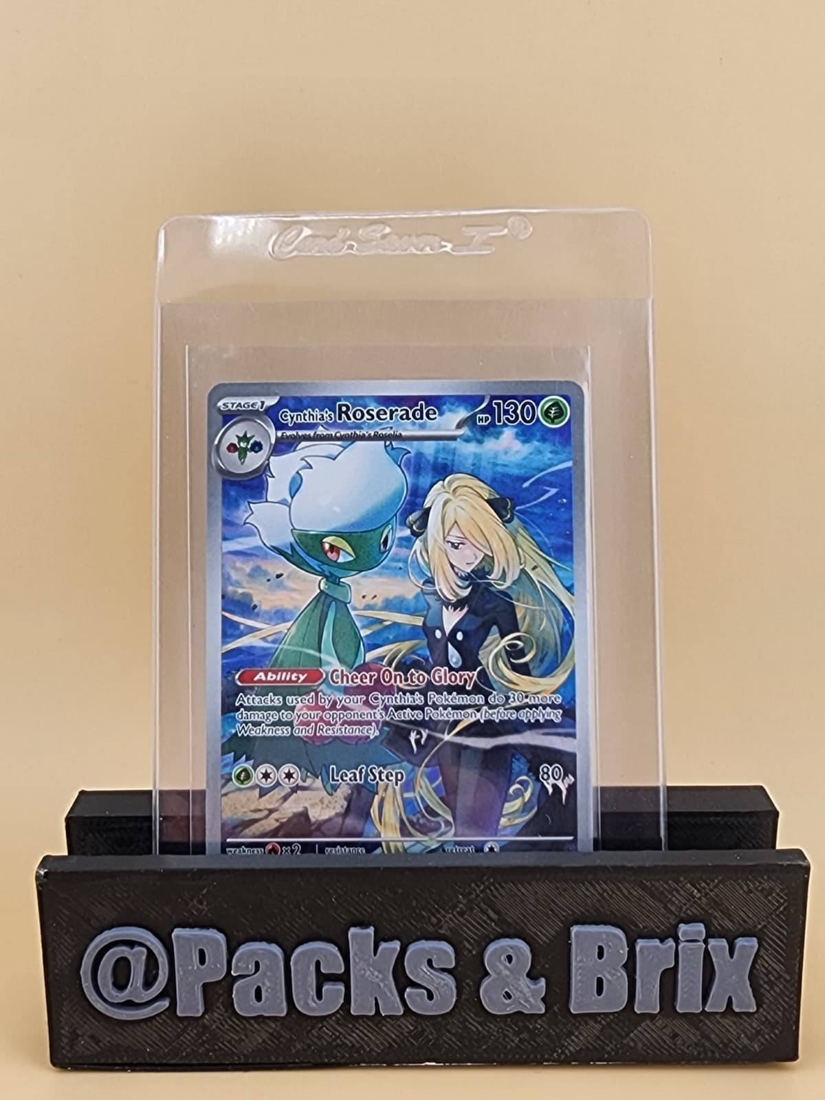 Cynthia's Roserade 184/182 SV10: Destined Rivals Illustration Rare Near Mint NM