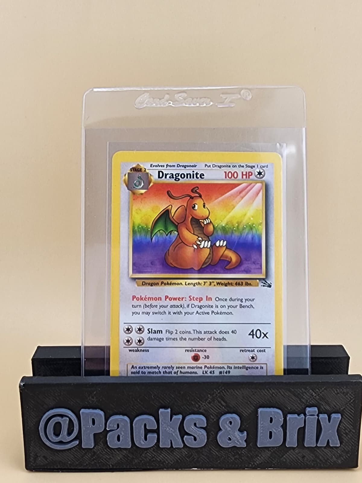 Dragonite 19/62 Fossil Regular Heavily Played (HP)