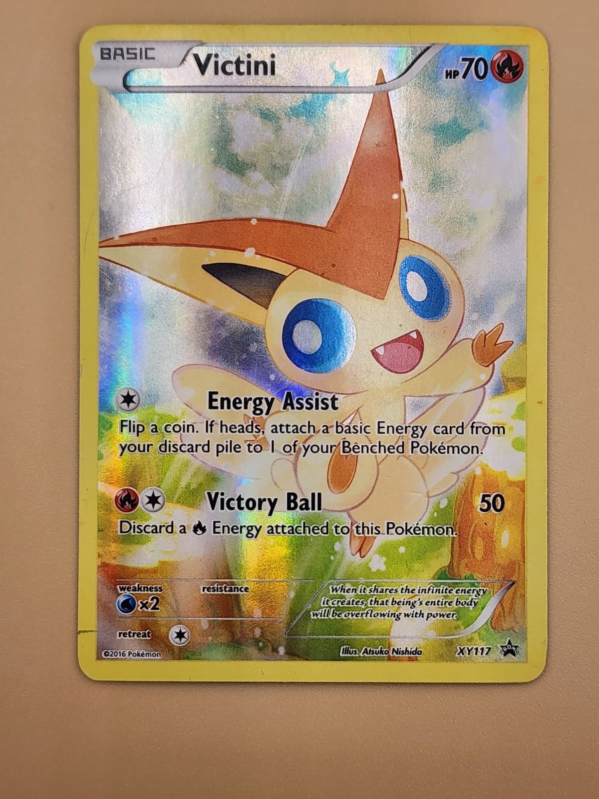 Victini XY117 XY Holo Heavily Played HP