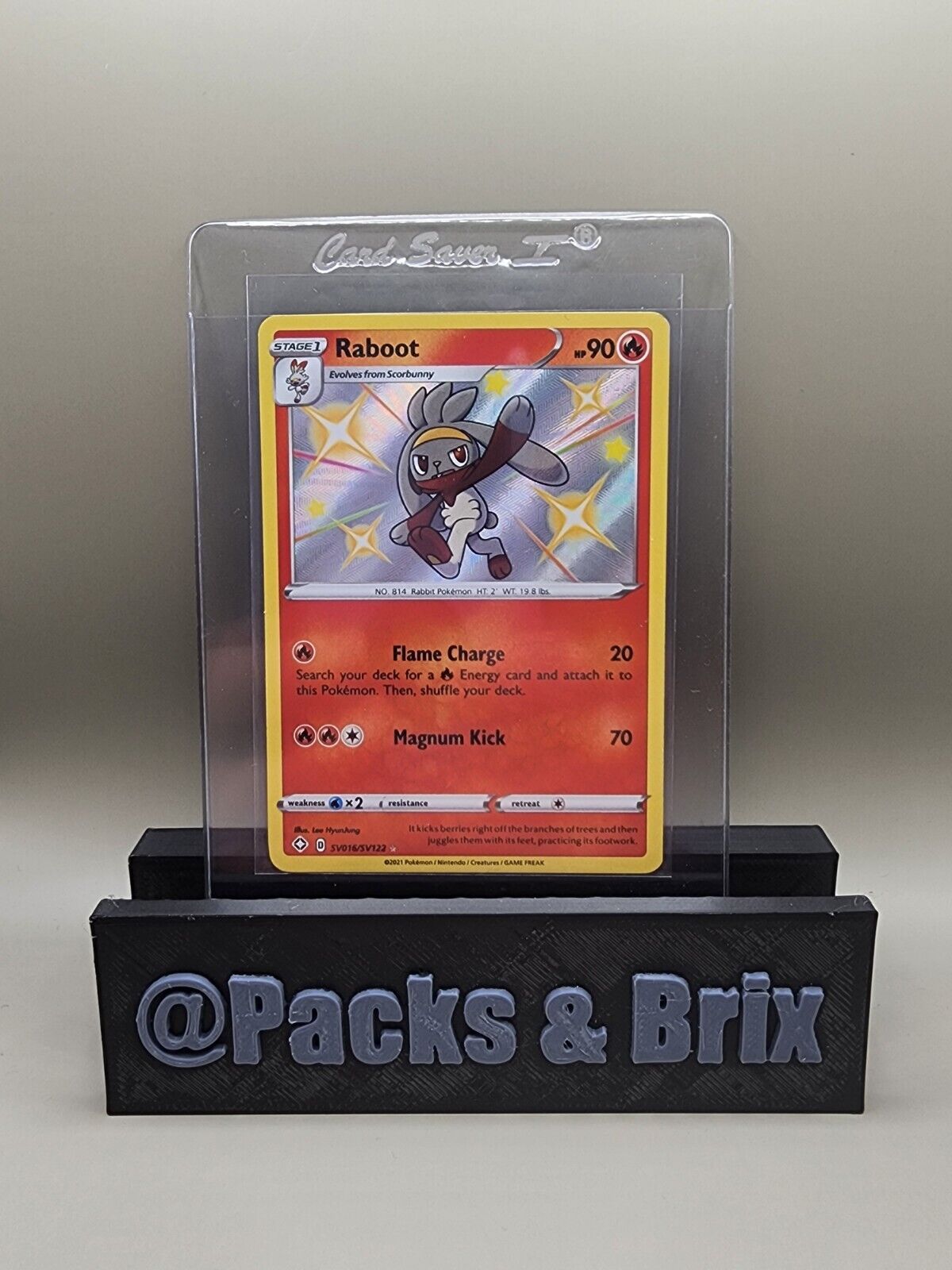 Pokémon TCG Raboot Shining Fates SV016/SV122 Holo Shiny Holo Rare