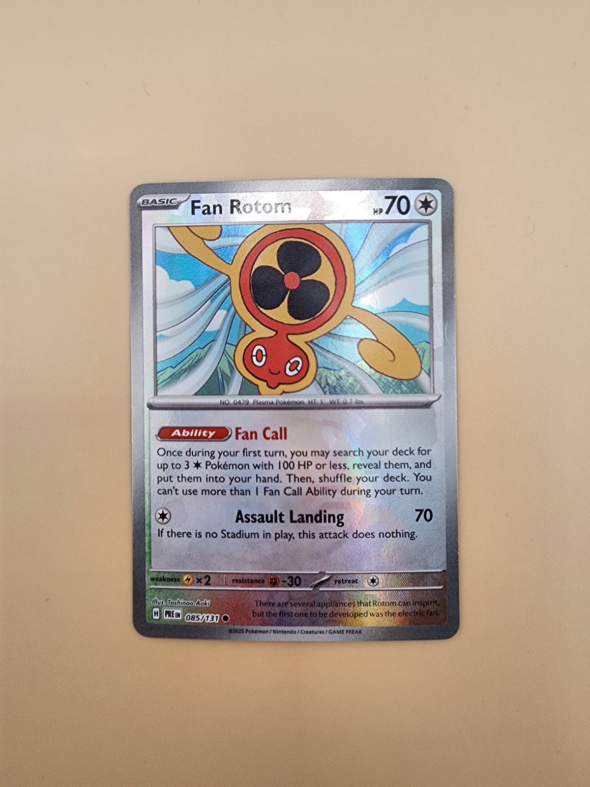 Fan Rotom (Master Ball Pattern) 085/131 Prismatic Evolutions Holo