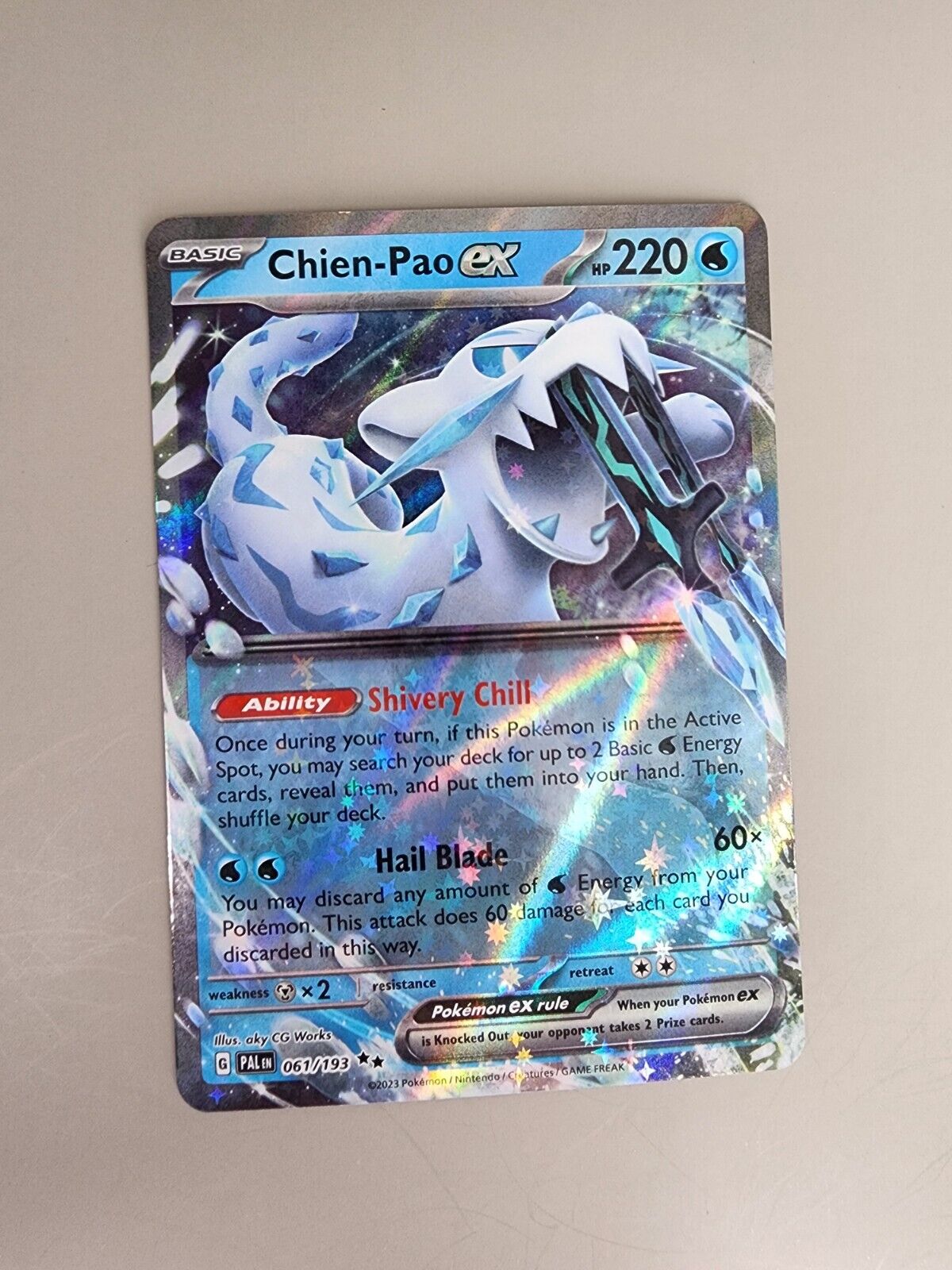 Pokémon TCG Chien-Pao ex Scarlet & Violet - Paldea Evolved 061/193 Holo...