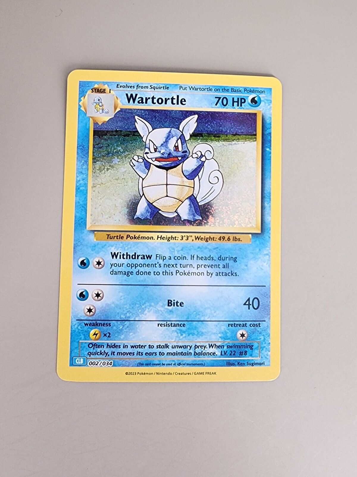 Pokémon TCG Wartortle Pokemon: Trading Card Game Classic 002/034 Holo Classic NM