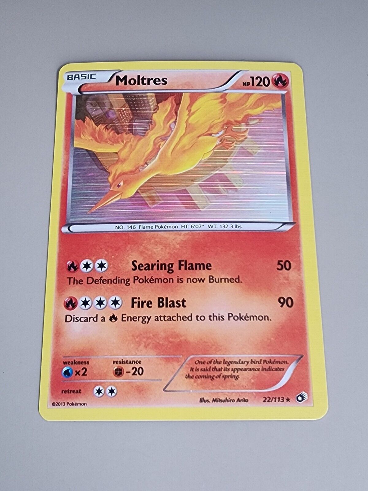 Moltres 22/113 Legendary Treasures Holo