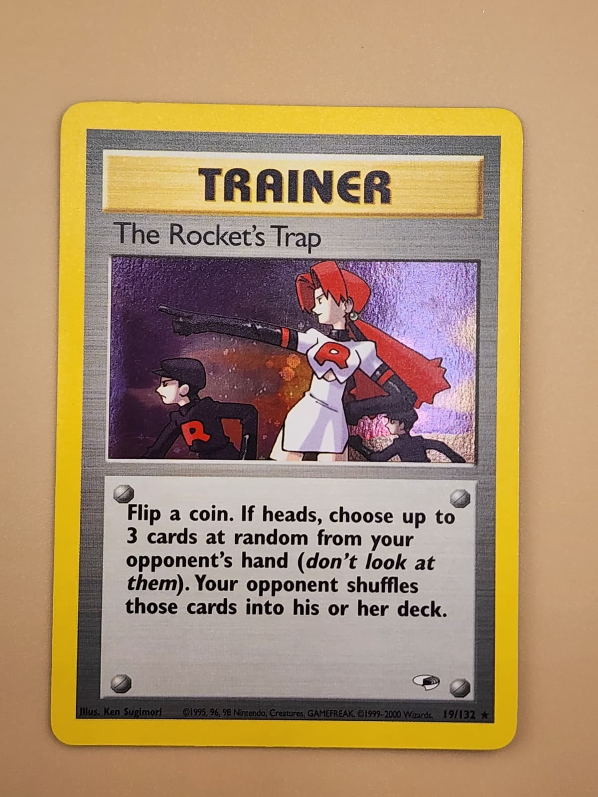 The Rocket's Trap 019/132 Gym Heroes Holo Lightly Played LP