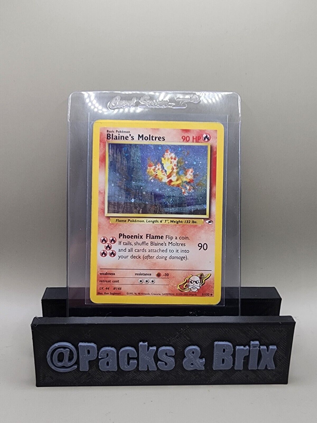 Blaine's Moltres 001/132 Gym Heroes Holo HP