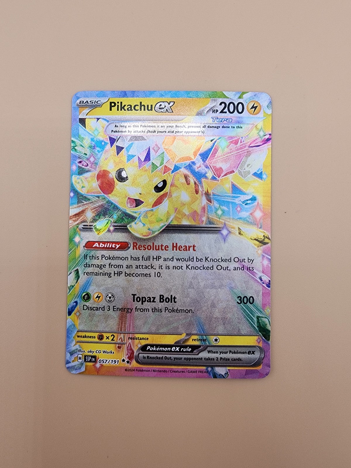 Pikachu ex 057/191 Sv08: Surging Sparks Holo