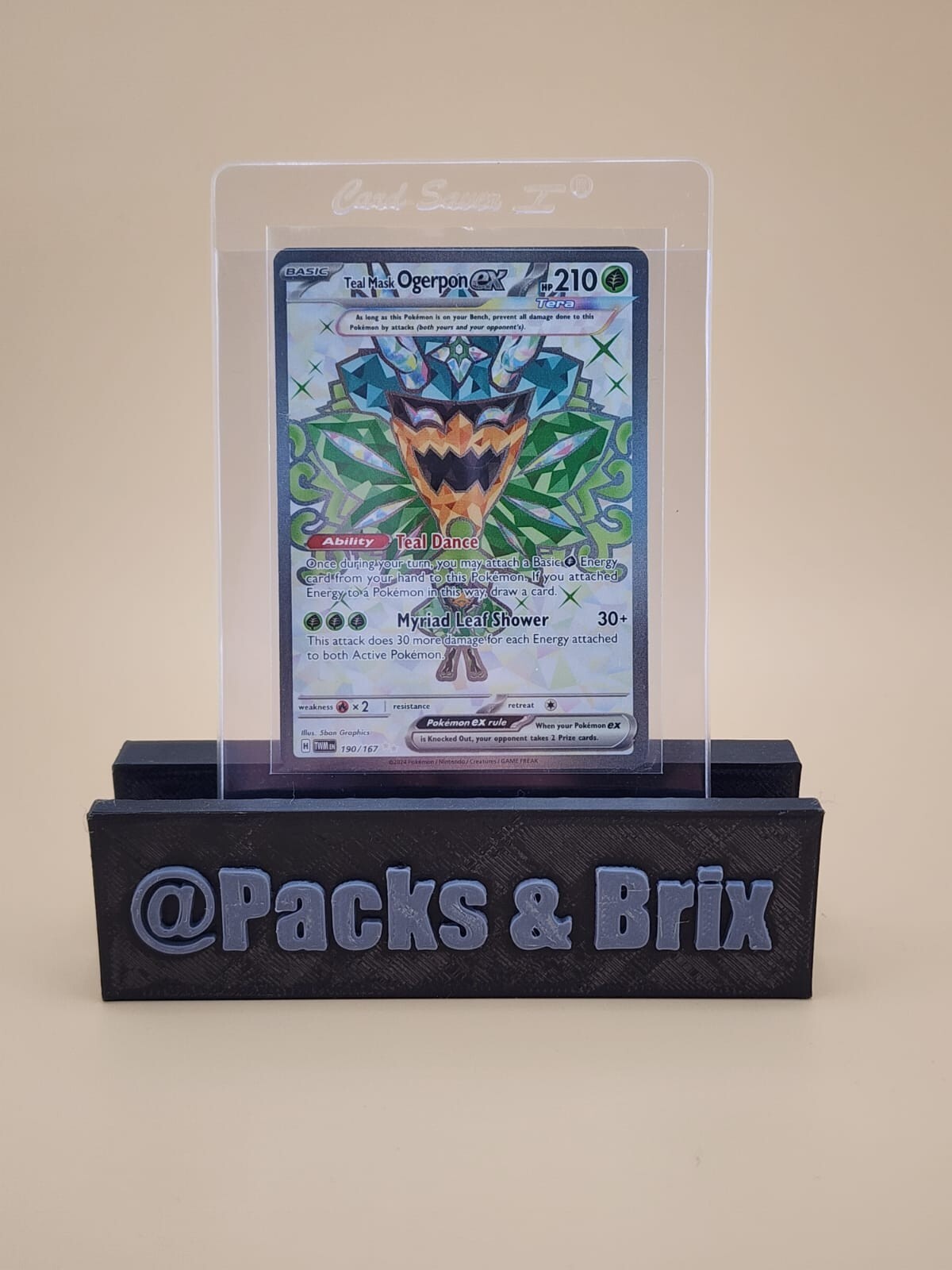 Teal Mask Ogerpon ex 190/167 Sv06: Twilight Masquerade Holo NM
