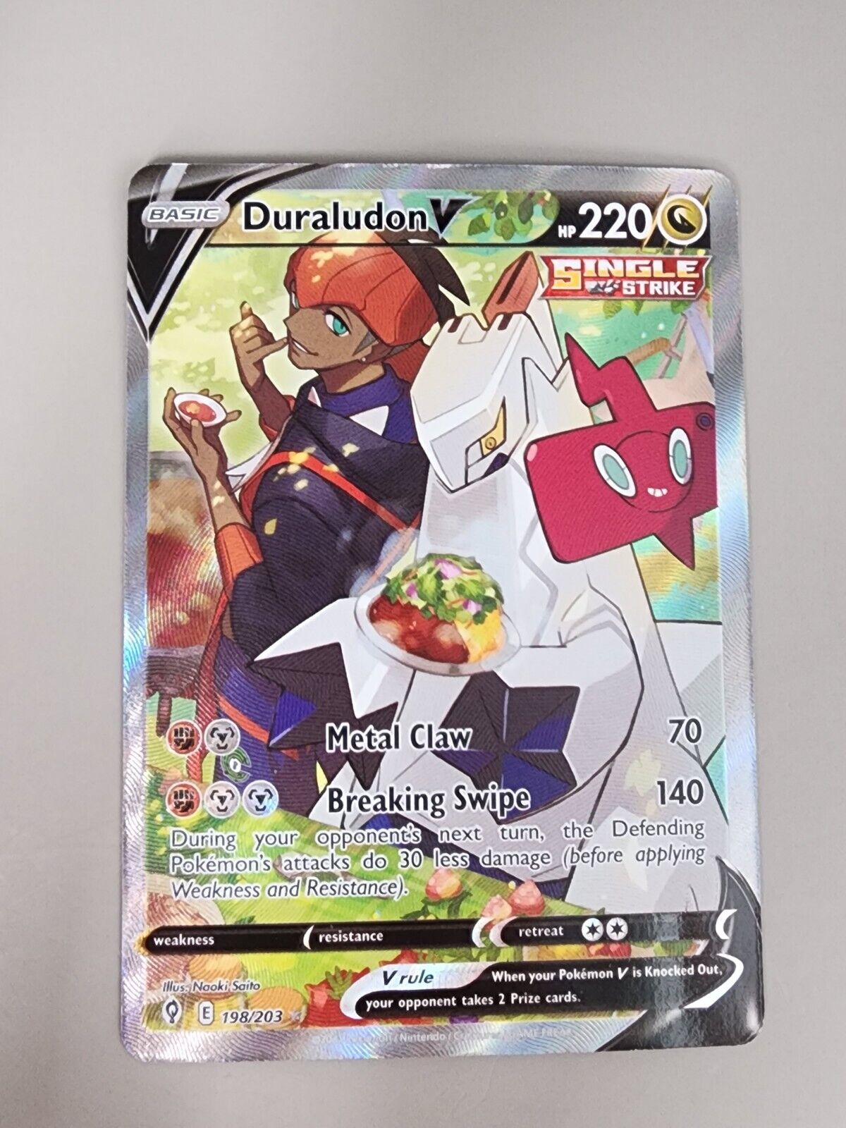 Duraludon V (Alternate Full Art) 198/203 Swsh07: Evolving Skies Holo NM