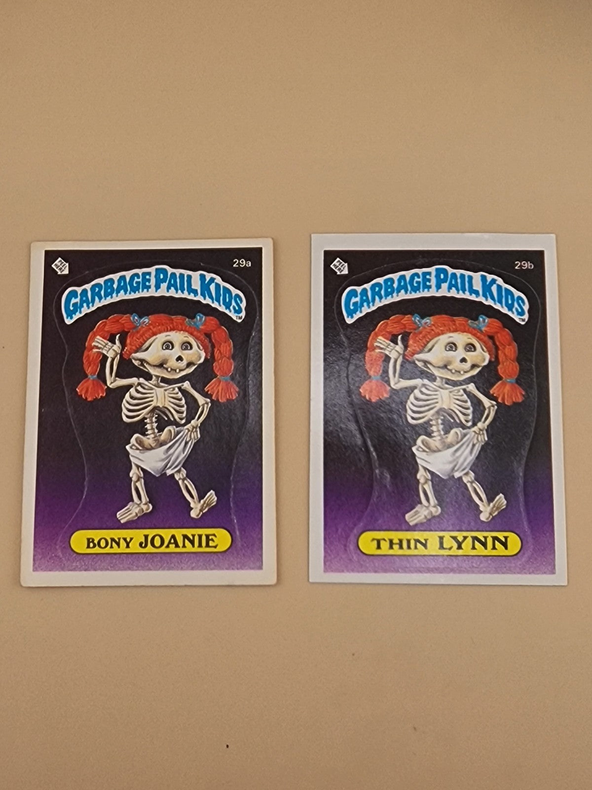 Garbage Pail Kids Boney Joanie And Thin Lynn