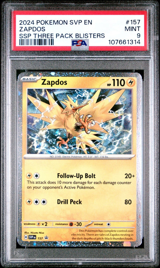 Zapdos 157 Sv: Scarlet & Violet Promo Cards Holo PSA 9